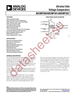 ADCMP582BCP-R2 datasheet  